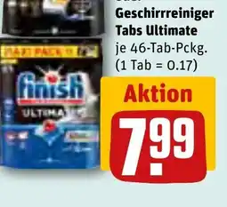 REWE DE Finish Geschirrreiniger Tabs Ultimate tilbud