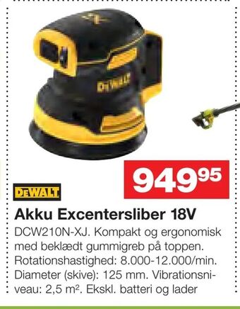 Bauhaus Akku Excentersliber 18V tilbud
