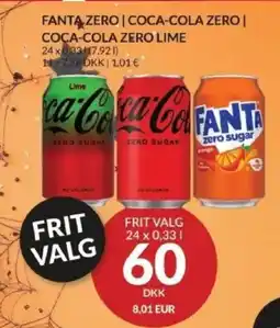 Nielsen's Discount Fanta zero | coca-cola zero | coca-cola zero lime tilbud
