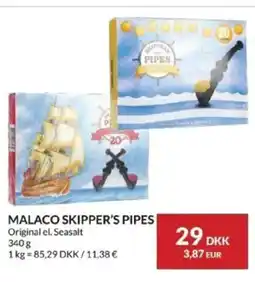 Nielsen's Discount Malaco skipper's pipes original el. seasalt tilbud