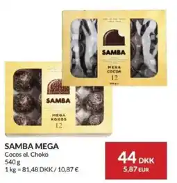 Nielsen's Discount SAMBA MEGA Cocos el. Choko tilbud