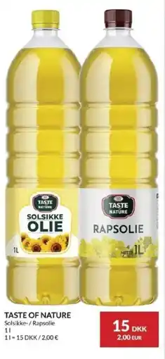 Nielsen's Discount Taste of nature solsikke-/rapsolie tilbud