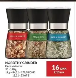 Nielsen's Discount Nordthy grinder flere varianter tilbud