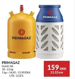 Nielsen's Discount Primagaz gul el. blå tilbud