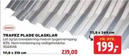 jem & fix TRAPEZ PLADE GLASKLAR, DKK 199 tilbud