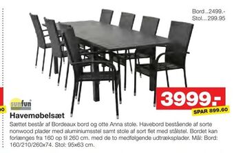 Bauhaus Havemøbelsæt tilbud