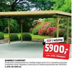 jem & fix DOBBELT CARPORT, DKK 5900 tilbud