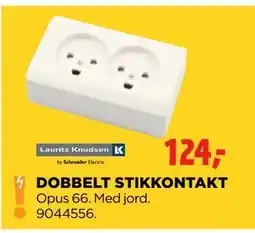 jem & fix DOBBELT STIKKONTAKT, DKK 124 tilbud