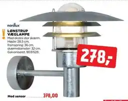 jem & fix LØNSTRUP VÆGLAMPE tilbud