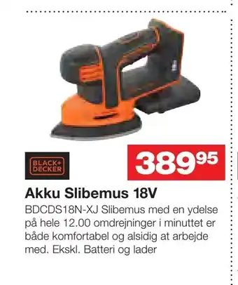 Bauhaus Akku Slibemus 18V tilbud
