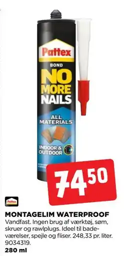 jem & fix MONTAGELIM WATERPROOF, DKK 74.5 tilbud