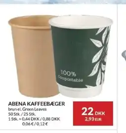 Nielsen's Discount Abena kaffeebæger tilbud