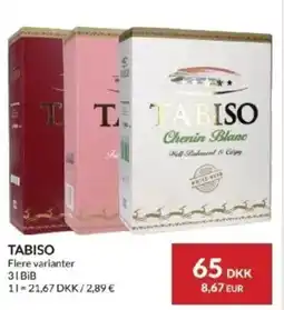 Nielsen's Discount Tabiso flere varianter tilbud