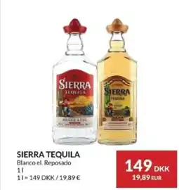 Nielsen's Discount Sierra tequila blanco el. reposado tilbud
