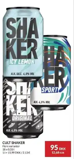 Nielsen's Discount Cult shaker flere varianter tilbud