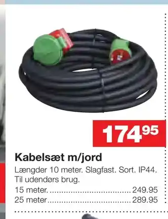 Bauhaus Kabelsæt m/jord tilbud