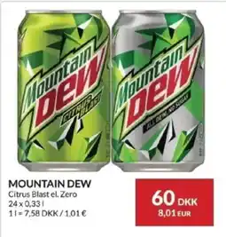 Nielsen's Discount Mountain dew citrus blast el. zero tilbud