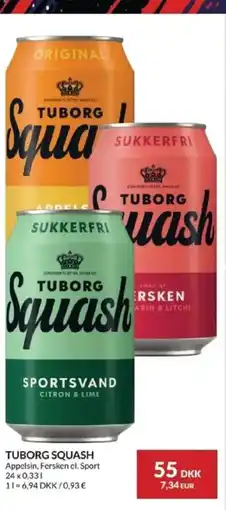 Nielsen's Discount Tuborg squash appelsin, fersken el. sport tilbud