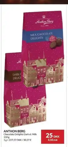 Nielsen's Discount Anthon berg chocolate delights dark el. milk tilbud