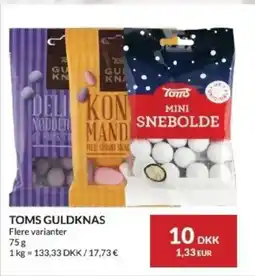 Nielsen's Discount TOMS GULDKNAS tilbud
