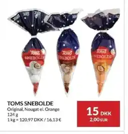 Nielsen's Discount Toms snebolde tilbud