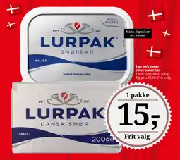 Dagli'Brugsen Lurpak smør eller smørbar tilbud