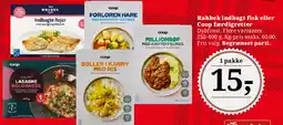 Dagli'Brugsen Rahbek indbagt fisk eller Coop færdigretter tilbud