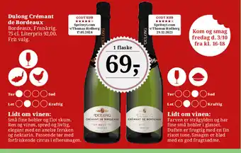 Dagli'Brugsen Dulong Crémant de Bordeaux tilbud