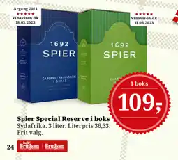 Dagli'Brugsen Spier Special Reserve i boks tilbud