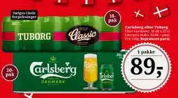 Dagli'Brugsen Carlsberg eller Tuborg tilbud