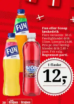 Dagli'Brugsen Fun eller Scoop læskedrik tilbud