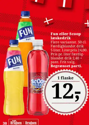 Dagli'Brugsen Fun eller Scoop læskedrik tilbud