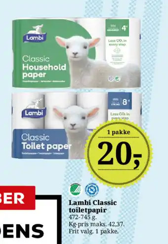 Dagli'Brugsen Lambi Classic toiletpapir tilbud