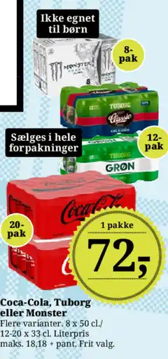 Dagli'Brugsen Coca-Cola, Tuborg eller Monster tilbud