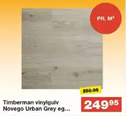 Bauhaus Timberman vinylgulv Novego Urban Grey eg tilbud