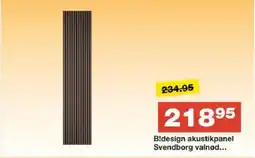 Bauhaus B!design akustikpanel Svendborg valnød tilbud