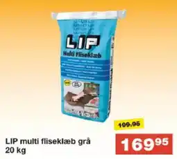 Bauhaus LIP multi fliseklæb grå tilbud