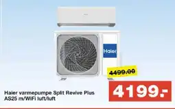Bauhaus Haier varmepumpe Split Revive Plus AS25 m/WiFi luft/luft tilbud