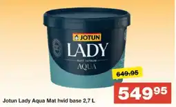 Bauhaus Jotun Lady Aqua Mat hvid base tilbud