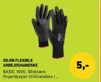 XL-BYG Ox-On flexible arbejdshandske tilbud