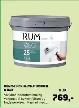 XL-BYG Rum Væg 25 halvmat køkken & bad tilbud