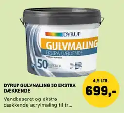 XL-BYG Dyrup Gulvmaling 50 ekstra dækkende tilbud