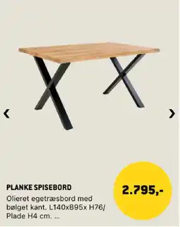 XL-BYG Planke spisebord tilbud