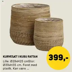 XL-BYG Kurvesæt i kubu rattan tilbud