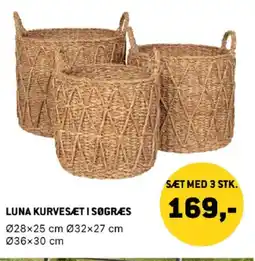 XL-BYG Luna kurvesæt i søgræs tilbud