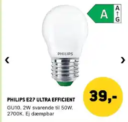 XL-BYG PHILIPS E27 Ultra efficient tilbud
