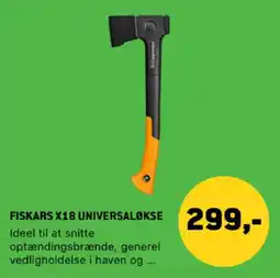 XL-BYG Fiskars X18 universaløkse tilbud
