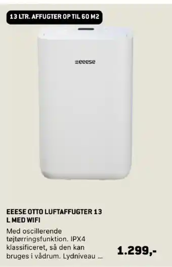 XL-BYG Eeese Otto luftaffugter 13 L med wifi tilbud