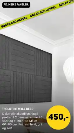 XL-BYG Troldtekt wall deco tilbud
