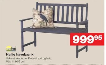 Bauhaus Hallie havebænk tilbud
